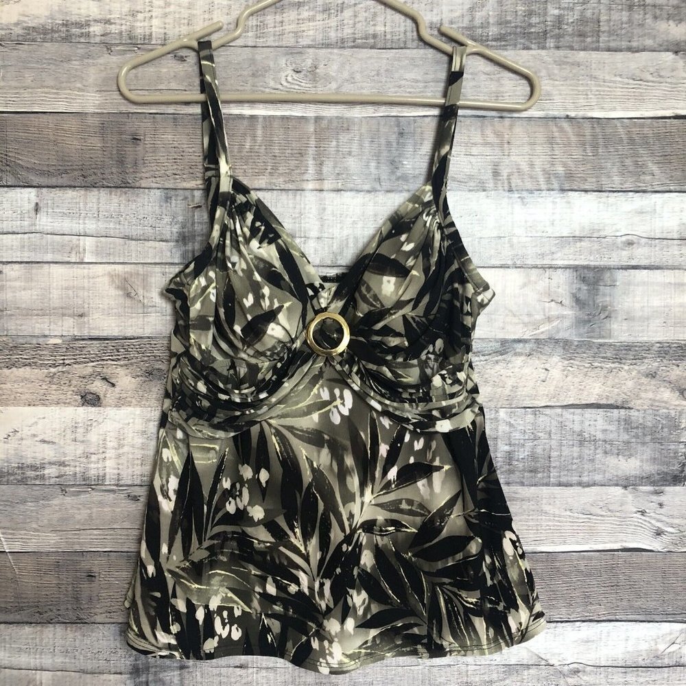 Trimshaper Women’s Floral Tankini Swim Top - Size 10